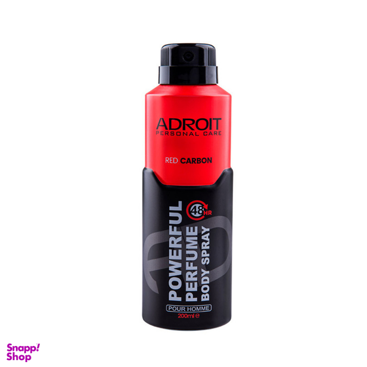 اسپری بدن مردانه ادرویت (Adroit) مدل Red Carbon حجم 200 میلی لیتر