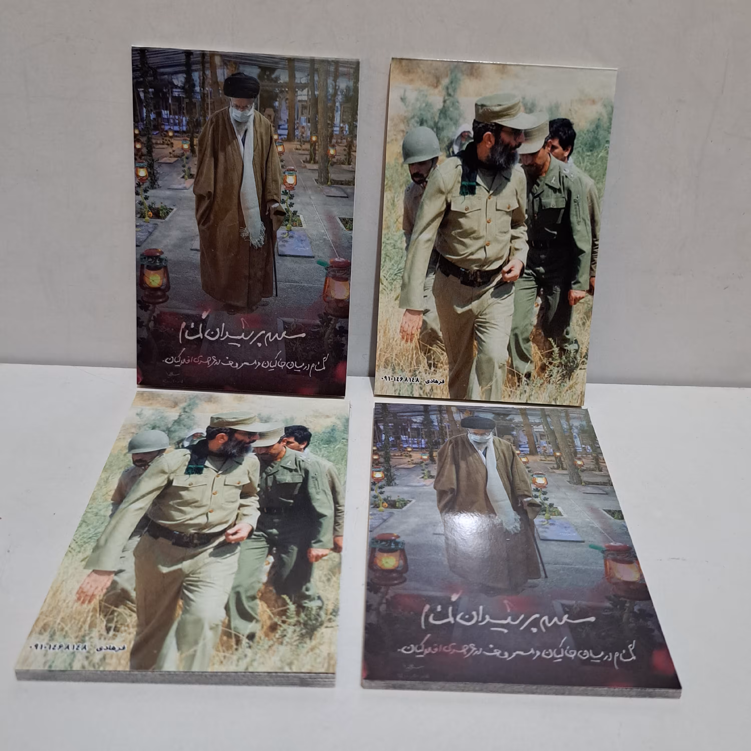 دفترچه یادداشت خط دار طرح سردار رهبری اندازه 12 در 8 