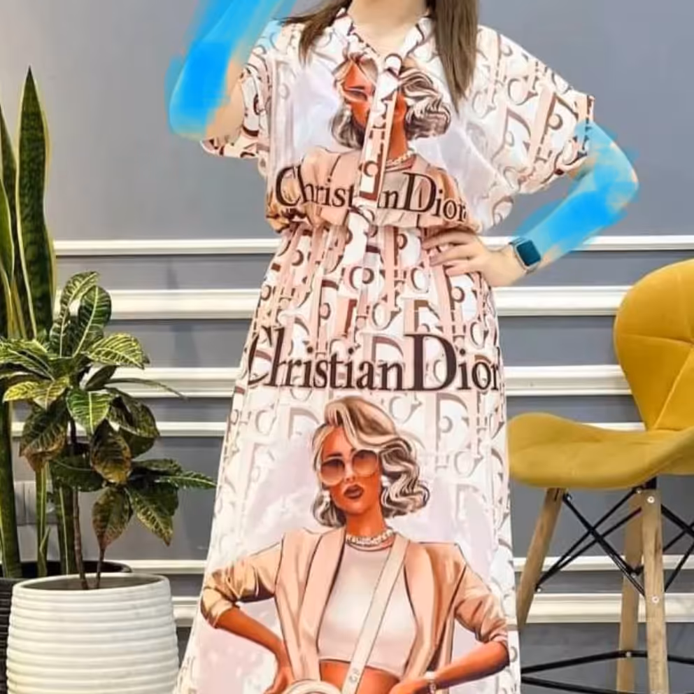 پیراهن ساحلی سه بدی مستقیم از تولیدی