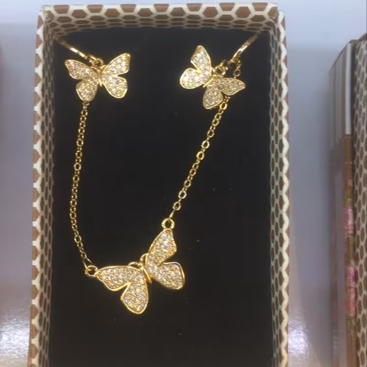 نیم ست زنانه دخترانه جذاب پروانه استیل طرح 14