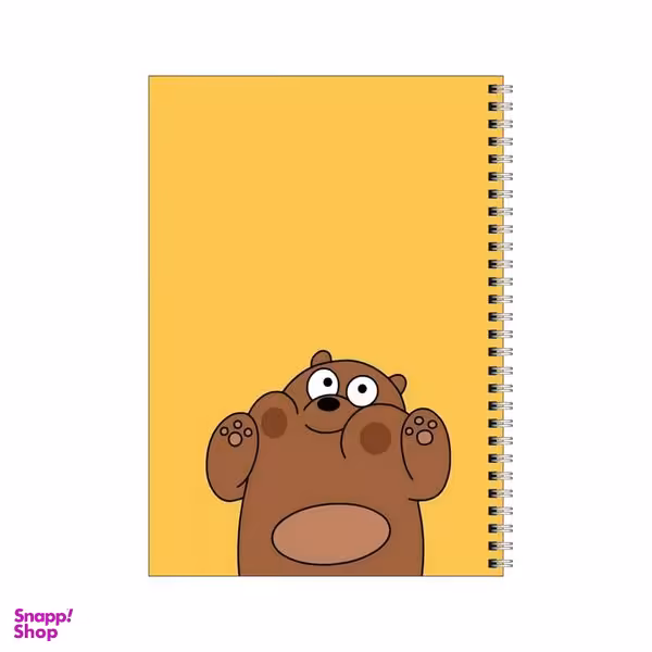 دفتر مشق 50 برگ بامبیلیپ طرح خرس کله فندوقی زرد کد 1050239