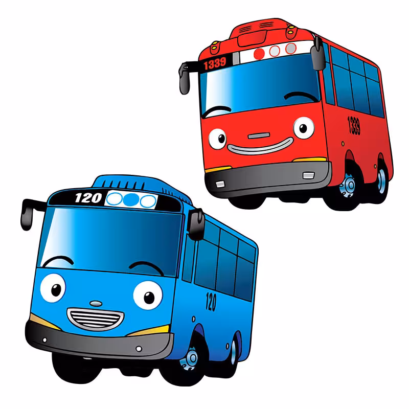 استند تولد طرح اتوبوس انیمیشن  کد 201 مجموعه 2 عددی