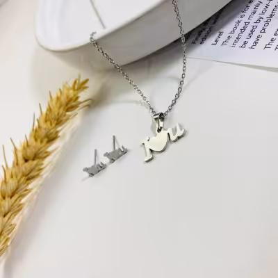 نیم ست استیل طرح i love