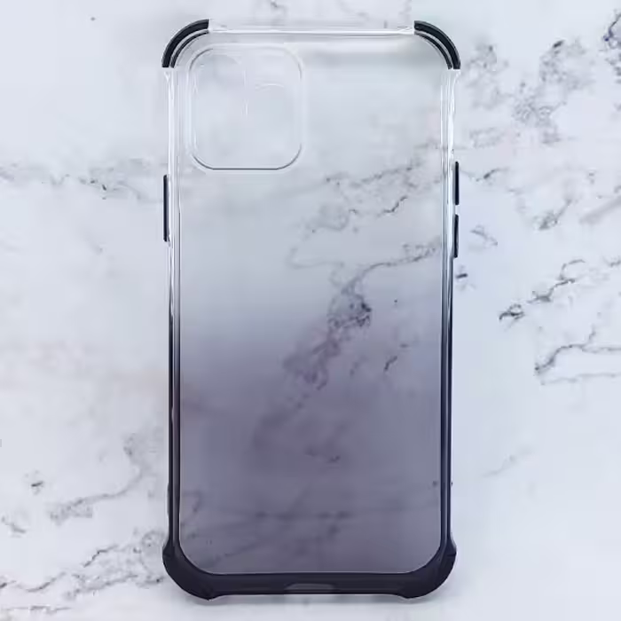 کاور ژله ای مدل شیشه ای رنگی مناسب برای گوشی موبایل اپل Iphone 12 Pro - مشکی