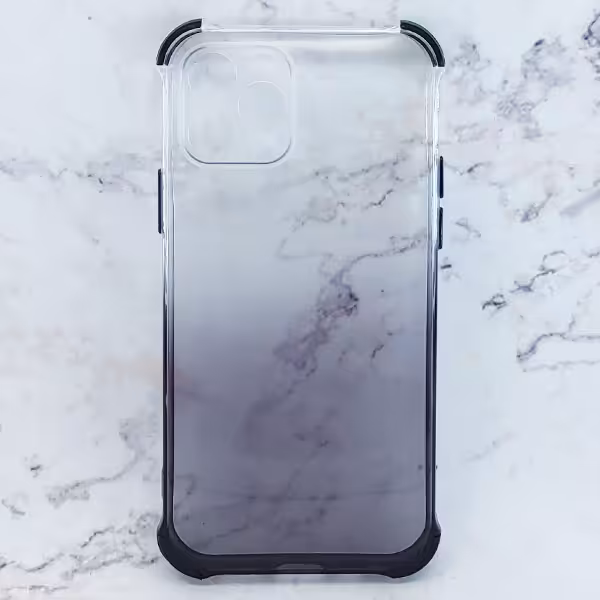 کاور ژله ای مدل شیشه ای رنگی مناسب برای گوشی موبایل اپل Iphone 12 Pro - مشکی