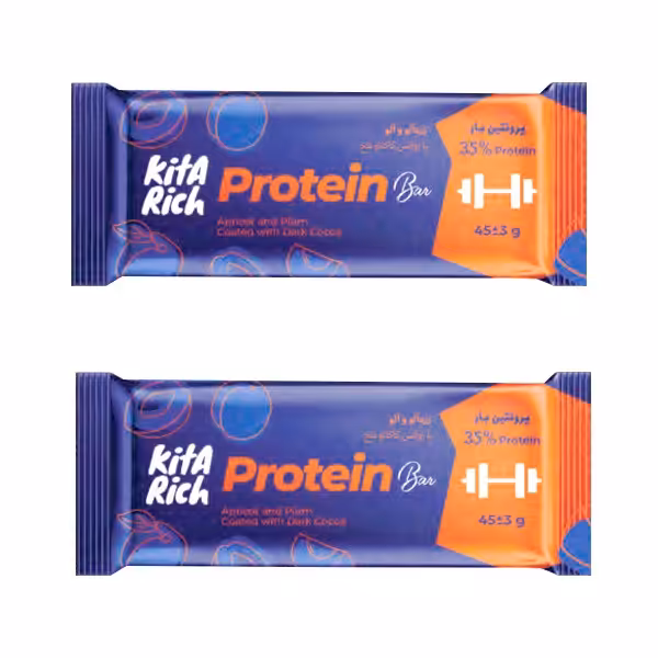 پروتئین بار زردآلو و آلو کیتاریچ 45 گرم - بسته 2 عددی