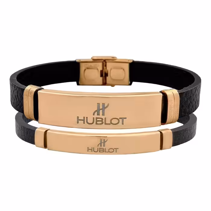 دستبند ست هابلوت (2عدد)چرم قفل کلیپسی کیفیت عالی(ارسال رایگان)