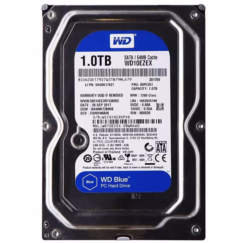 هارد 1 ترا اینترنال آبی