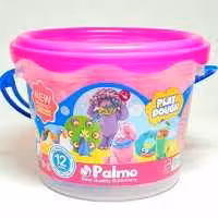 خمیر بازی سطلی 12 رنگ پالمو 