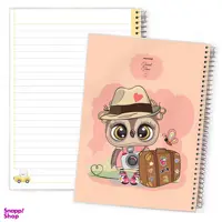 دفتر 60 برگ سیمی مکث نوت طرح جغد عکاس کد 9614