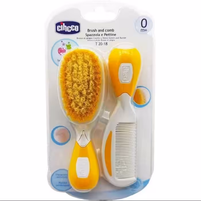 شانه و برس دوتائی نوزاد طرح چیکو 