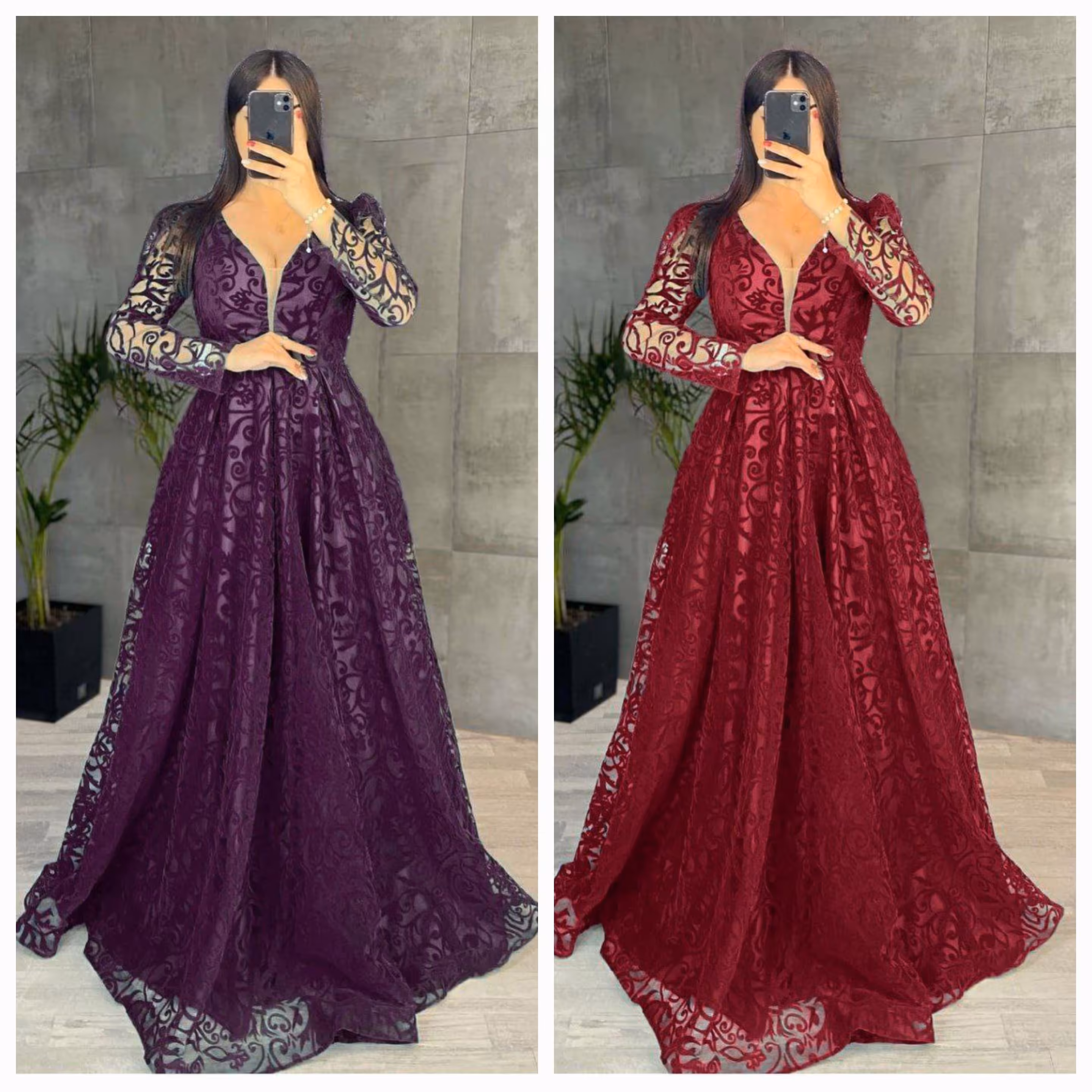 ماکسی مجلسی شهرزاد-(38تا50)با ارسال رایگان-ماکسی مجلسی-پیراهن مجلسی-جنس تور برجسته مخمل -لباس مجلسی