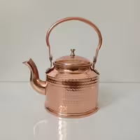 قوری مسی یک لیتری دسته مسی طرح ترنج نانو شده با کیفیت عالی

