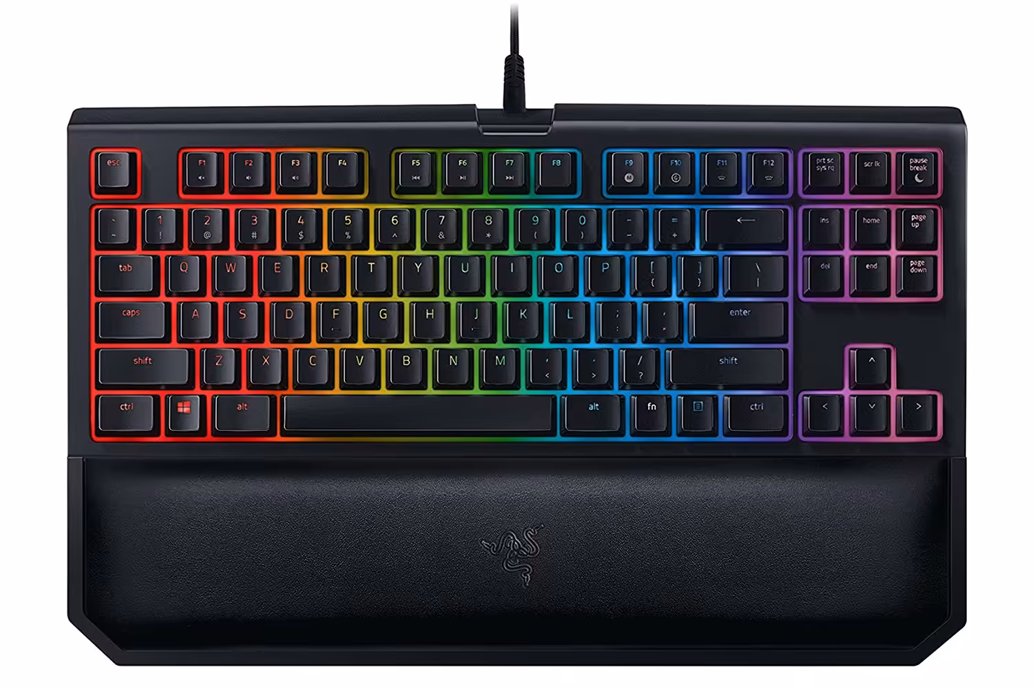 کیبورد مکانیکی مخصوص بازی ریزر مدل BlackWidow Tournament Edition Chroma V2 with Green Switch