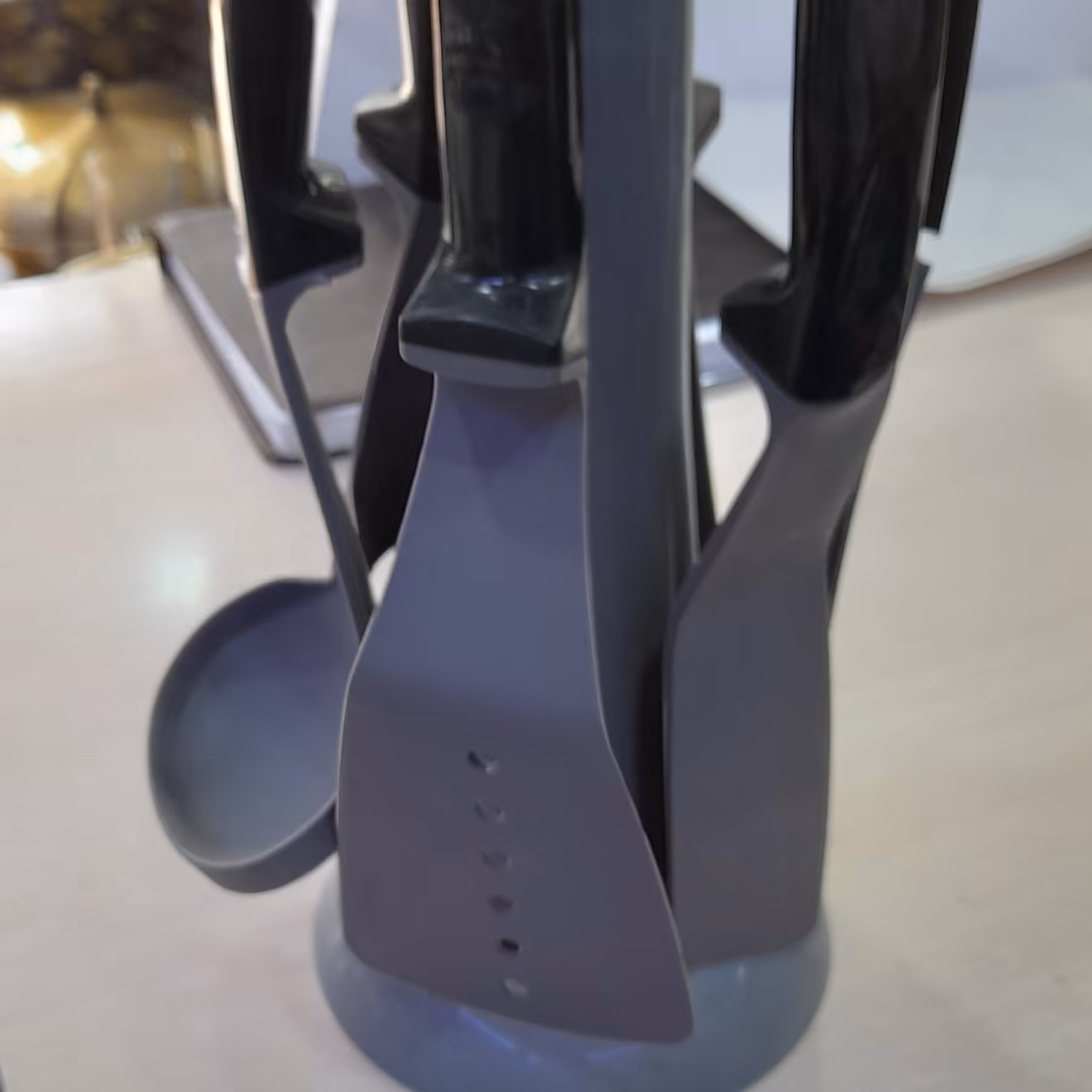 ست کفگیر  ملاقه نسوز رنگی مخصوص ظرفه چدنی و تفلون در 3 رنگ درج یک