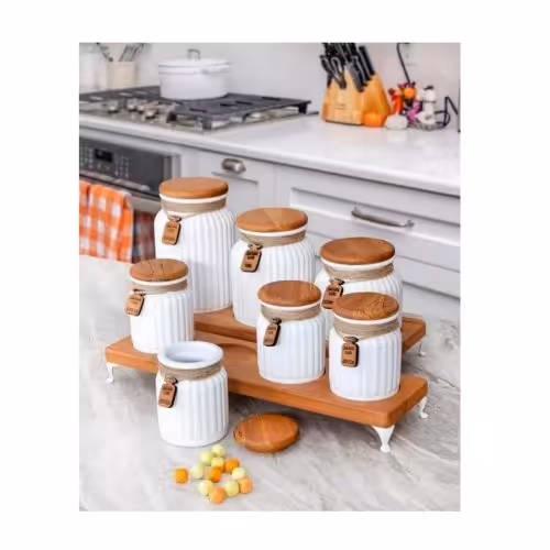 پاسماوری 7 پارچه پایه دار مدل گلس کالر در 2 رنگ سفید و مشکی