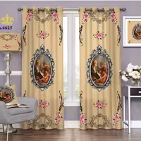پرده پذیرایی زیبا دو قواره پانچ طرح ایتالیایی کد S6625