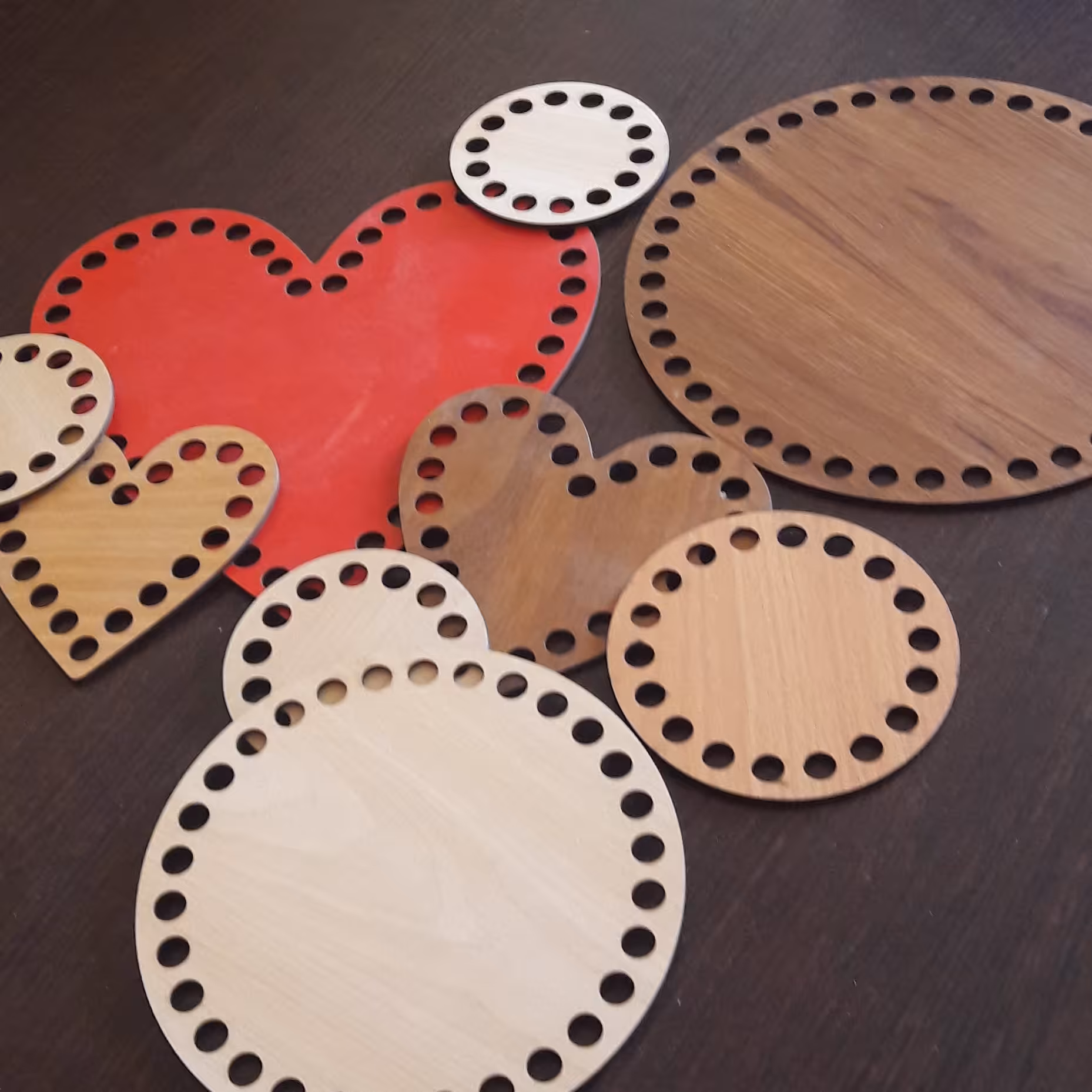 کفی سبد تریکووزن400گرم سایز گرد8و10و18و20وقلب10و20و15