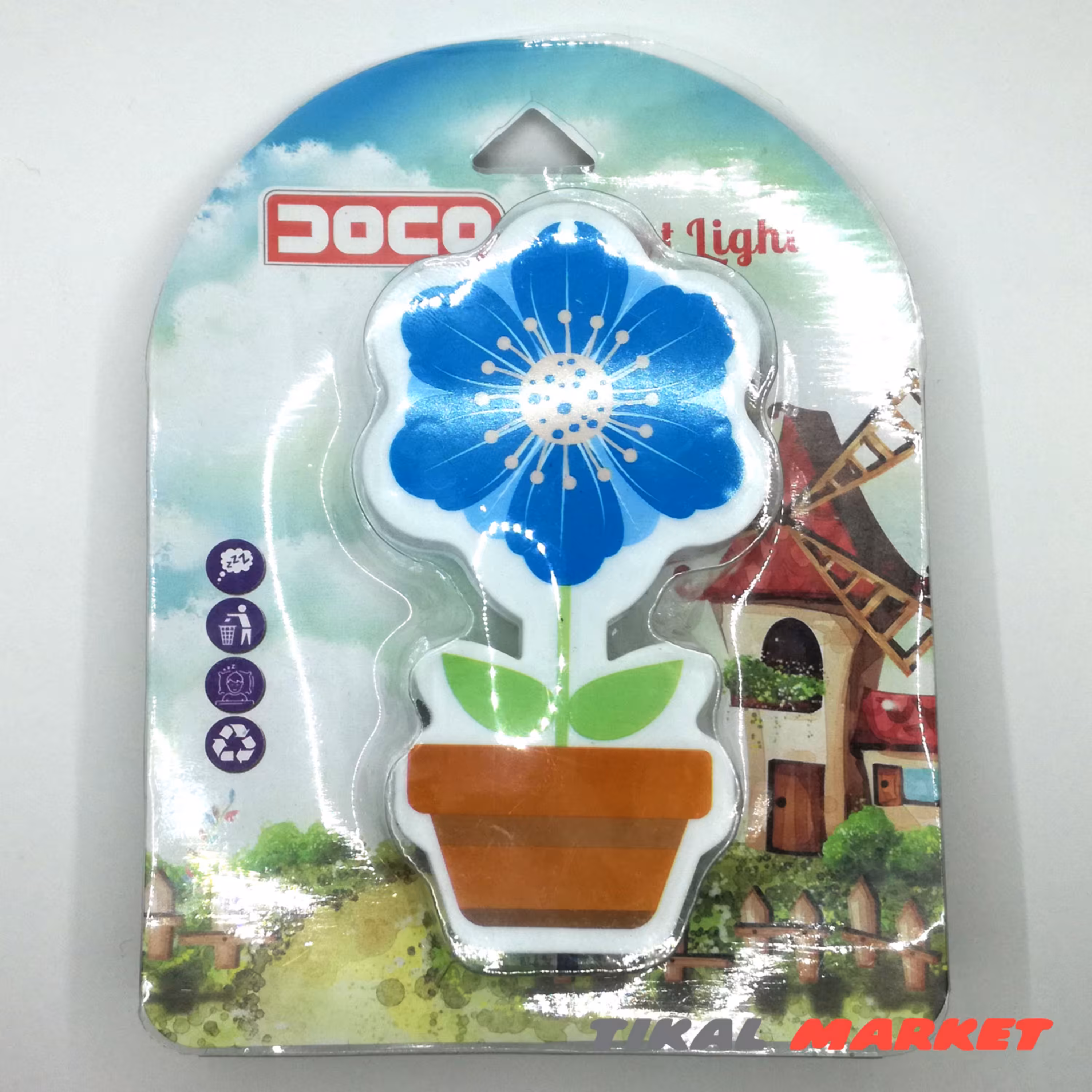 چراغ شب خواب فانتزی دوشاخه دار طرح گل