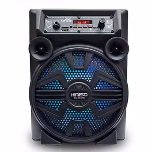 اسپیکر بلوتوثی قابل حمل میکروفون دار KIMISO مدل QS-5801D