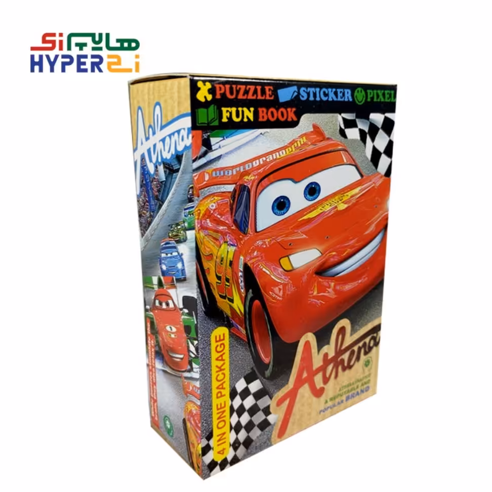 پازل دایره ای 20 تکه آتنا طرح ماشین ها (بهمراه استیکر و پیکسل)Athena

