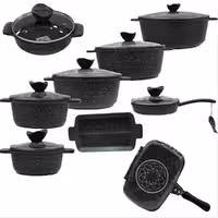 سرویس 21 پارچه گرانیتی  پیلو مشکی PILAU مدل تیتان 