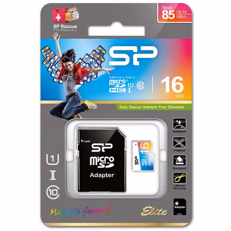 رم میکرو 16 گیگ سیلیکون پاور Silicon PowermicroSDHD 16GB UHS1 سرعت 85MBps