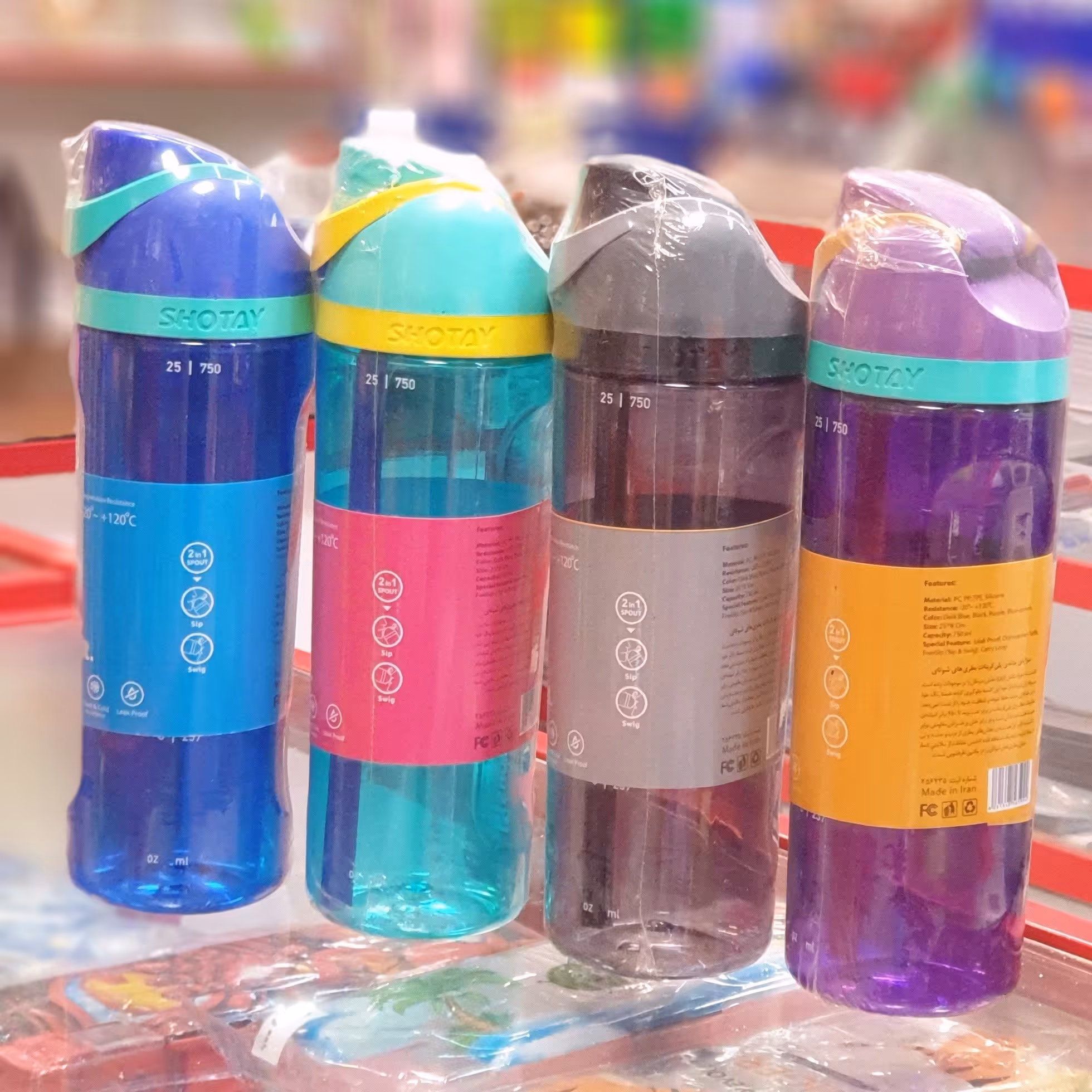 قمقمه طلقی نشکن برند شوتای حجم 750 ml