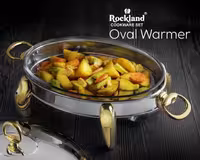 سوفله بیضی پایه دلفینی نقره ای طلایی راکلند سایز کوچک 1.5 لیتر