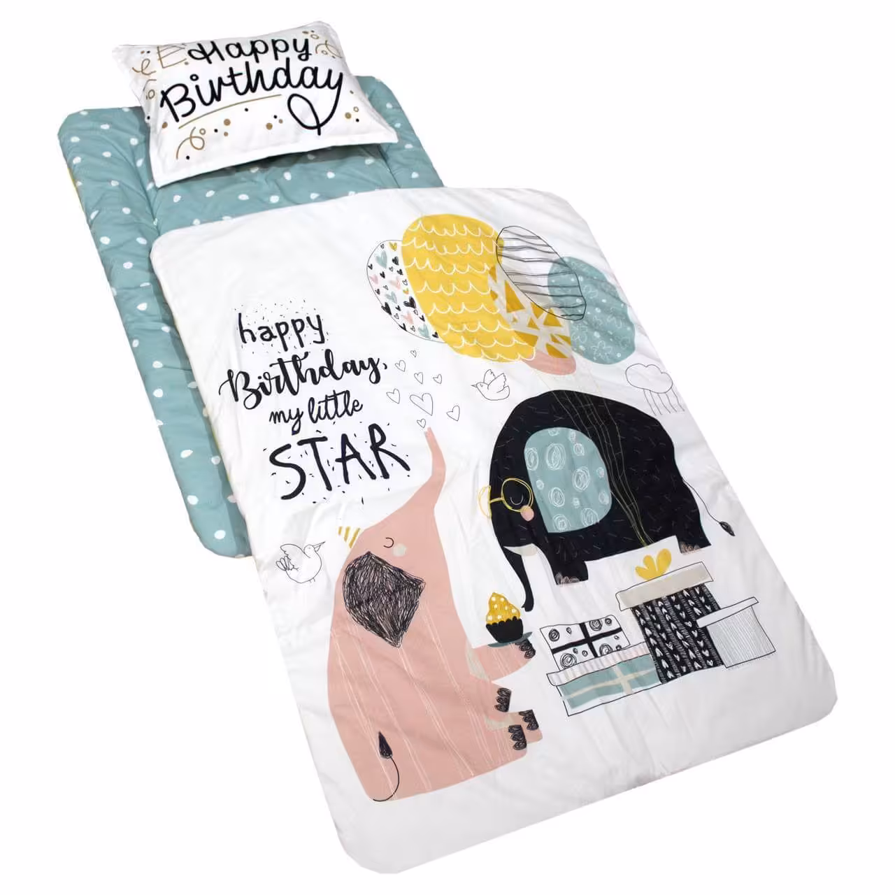 سرویس خواب مسافرتی نوزاد طرح فیل رنگی