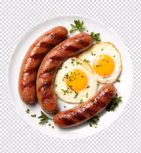 عکس PNG سوسیس و تخم مرغ | گرافیک با طعم تربچه
