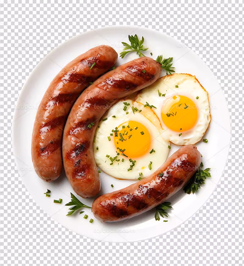 عکس PNG سوسیس و تخم مرغ | گرافیک با طعم تربچه