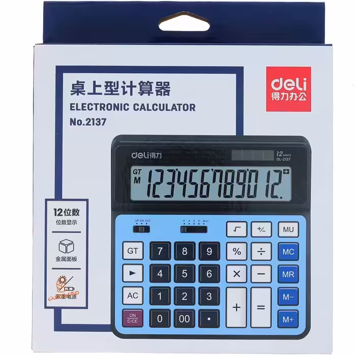 ماشین حساب رومیزی دلی مدل 2137