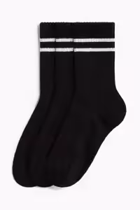 جوراب مشکی زنانه 3 اورجینال H M H&amp;M