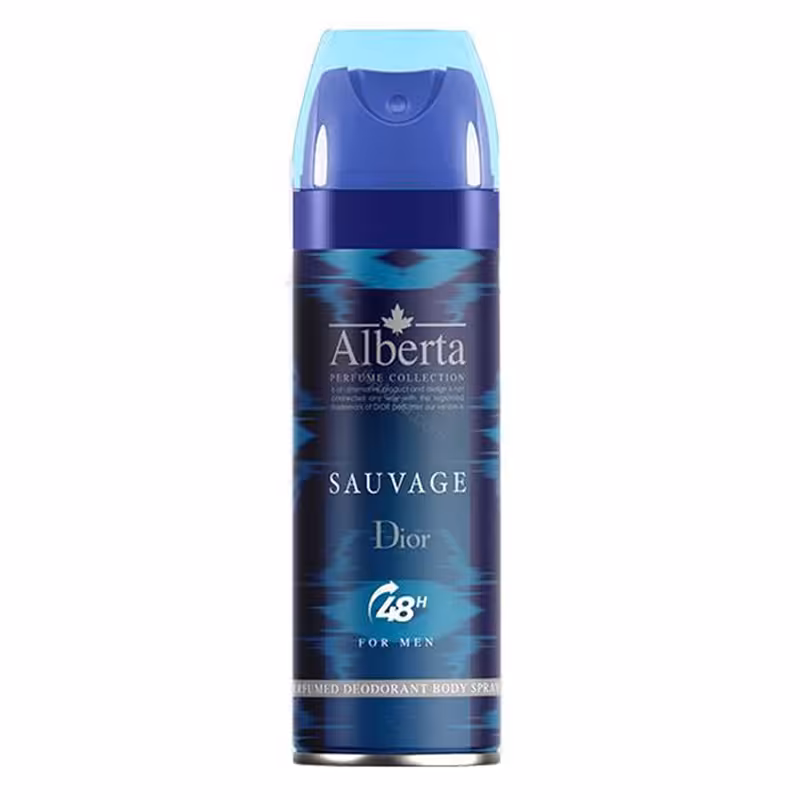 اسپری بدن مردانه آلبرتا مدل SAUVAGE حجم 200 میلی لیتر