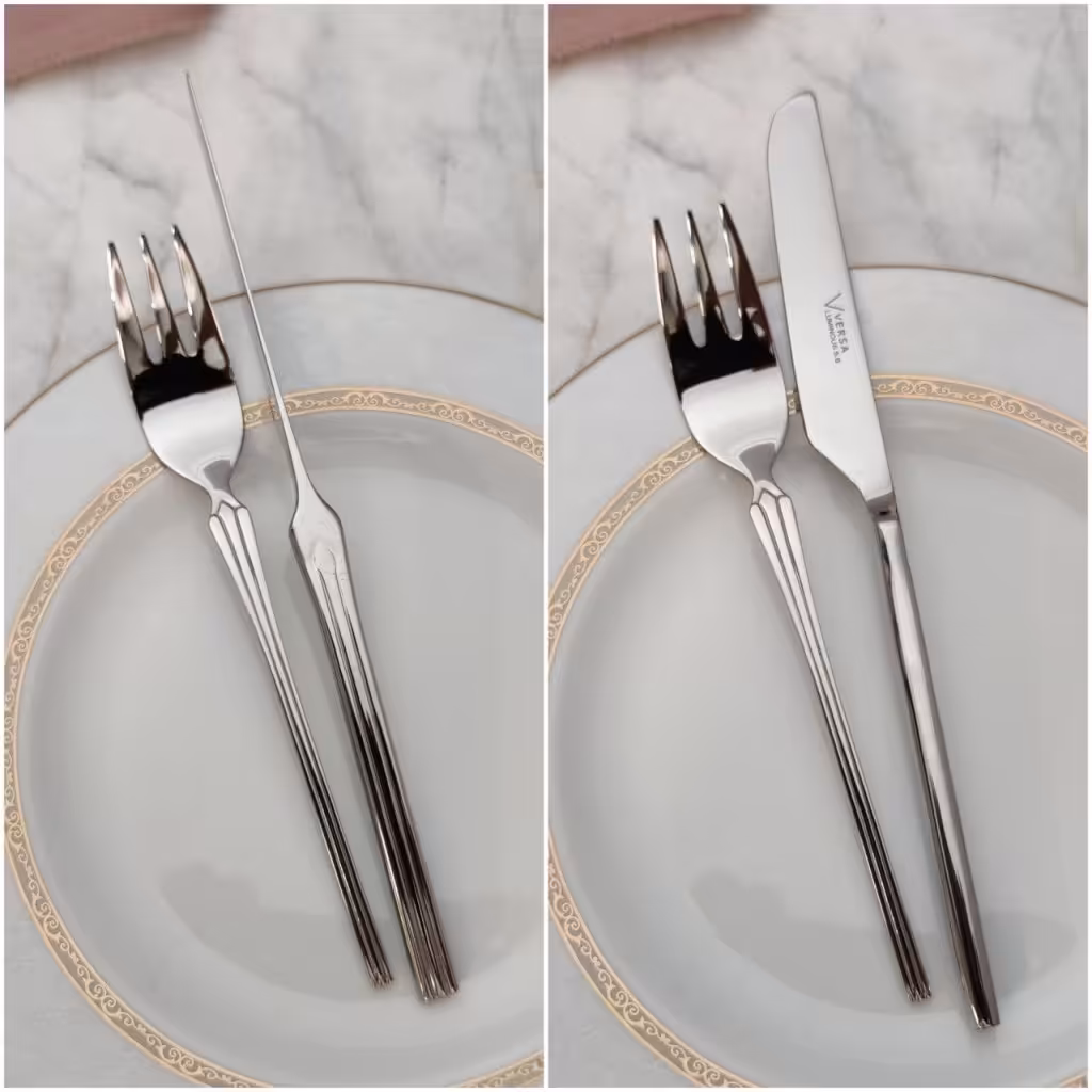 ست 12پارچه کارد وچنگال میوه خوری (3 بعدی) ورسا