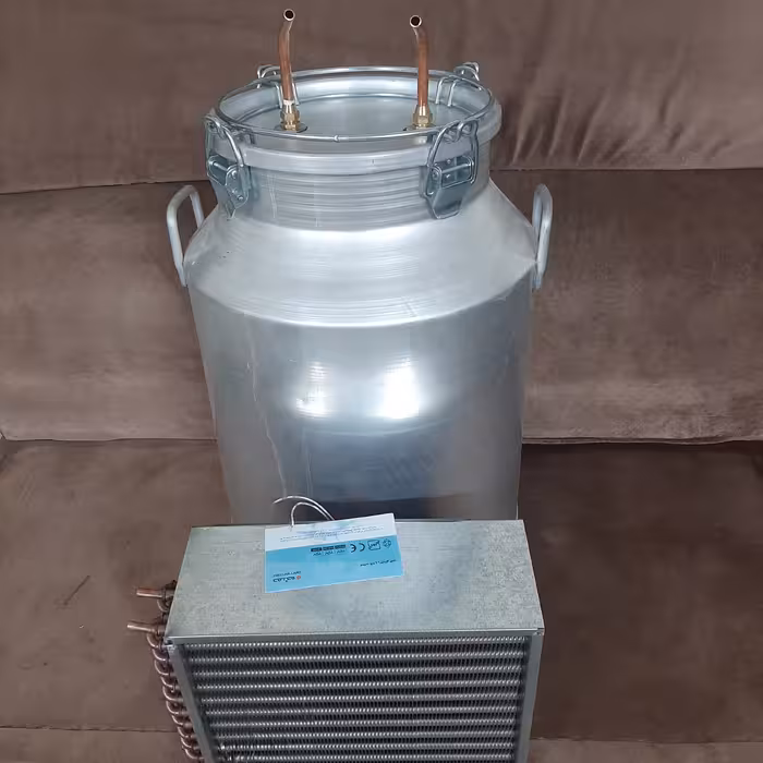 تقطیر گلابگیر 100 لیتری چفتی حلقه ای با کندانسور یک اسب (پس کرایه)