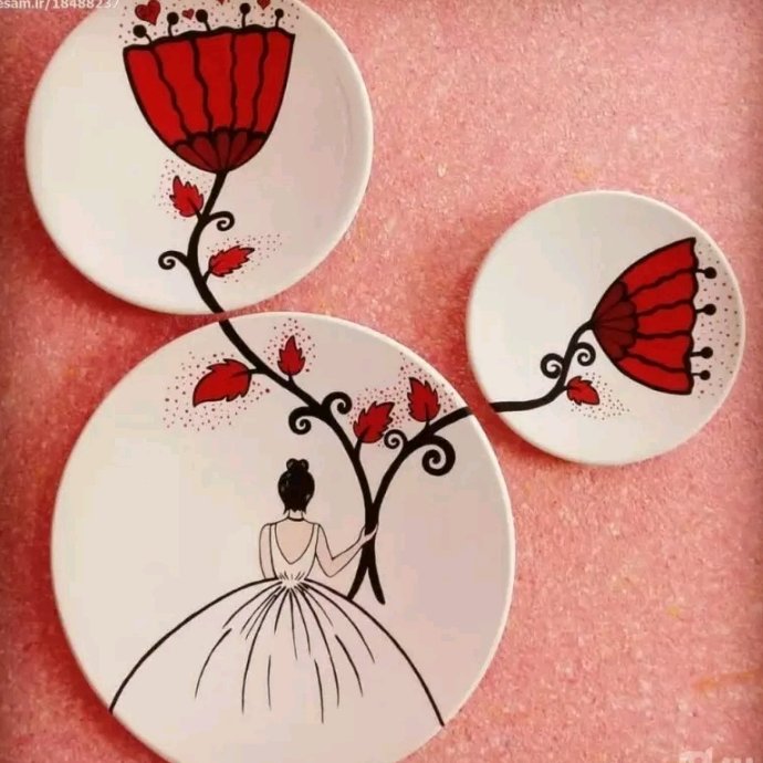 دیوارکوب دخترانه سه عددی زیبا و فانتزی