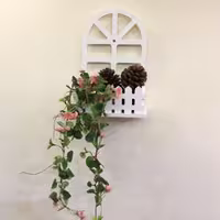 شلف دکوری ام دی ام مدل باغچه سفید