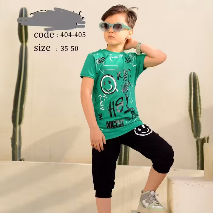 تیشرت وشلوارک پسرانه تمام چاپ سایز 35تا50