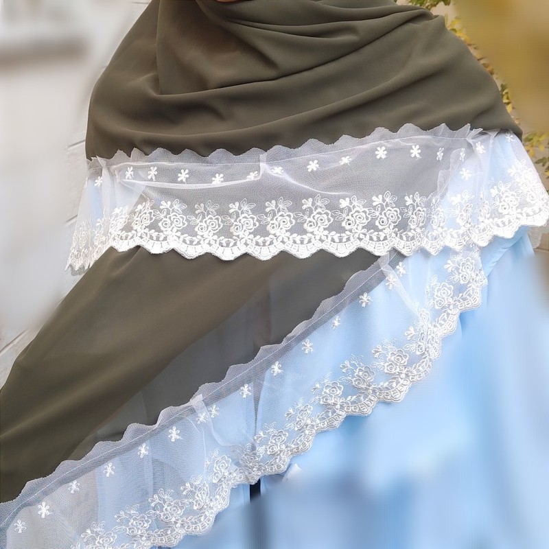 روسری لبه توری