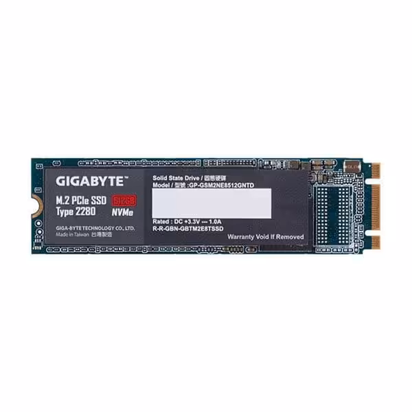 خرید و قیمت حافظه اس اس دی گیگابایت مدل GIGABYTE M.2 NVMe ظرفیت 512 گیگابایت - آسیا لپتاپ