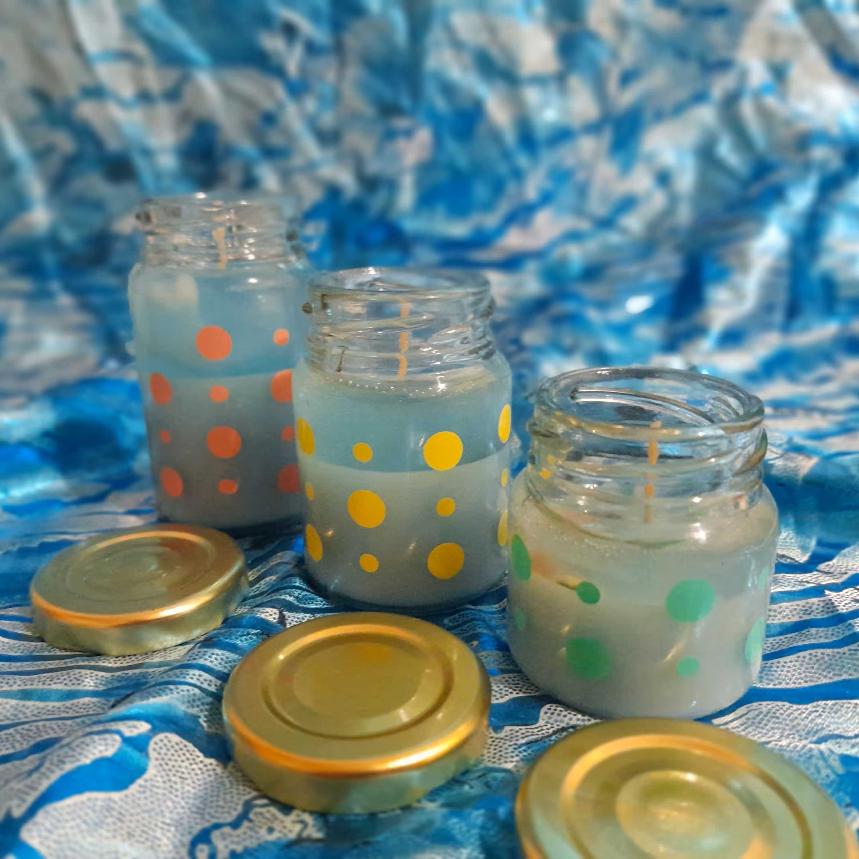 ست شمع بطری درب دار سه تیکه