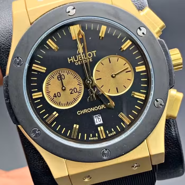 ساعت مچی مردانه هابلوت رنگ‌بندی صفحه مشکی Hublot