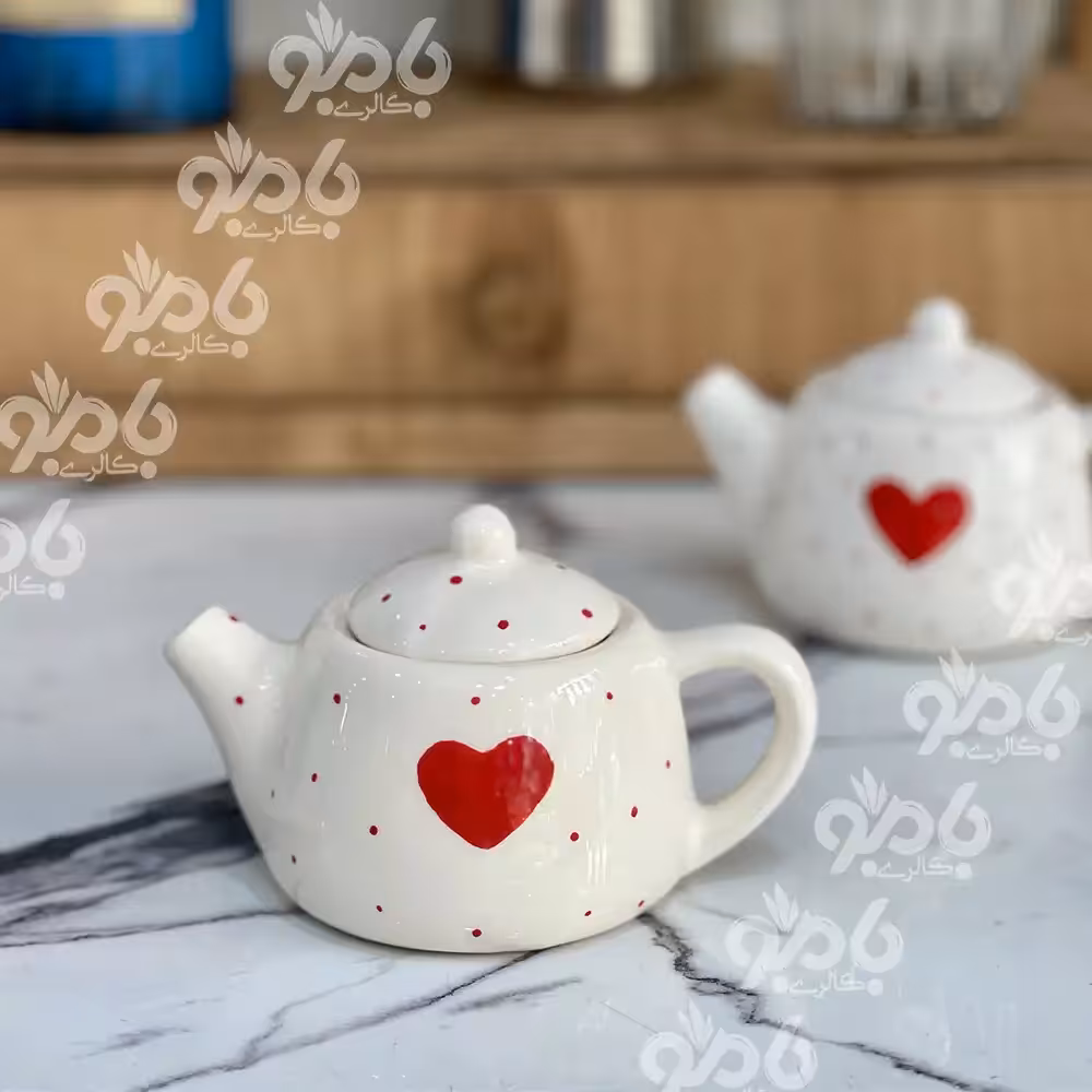 قوری سرامیکی تکست دمنوش قلبی