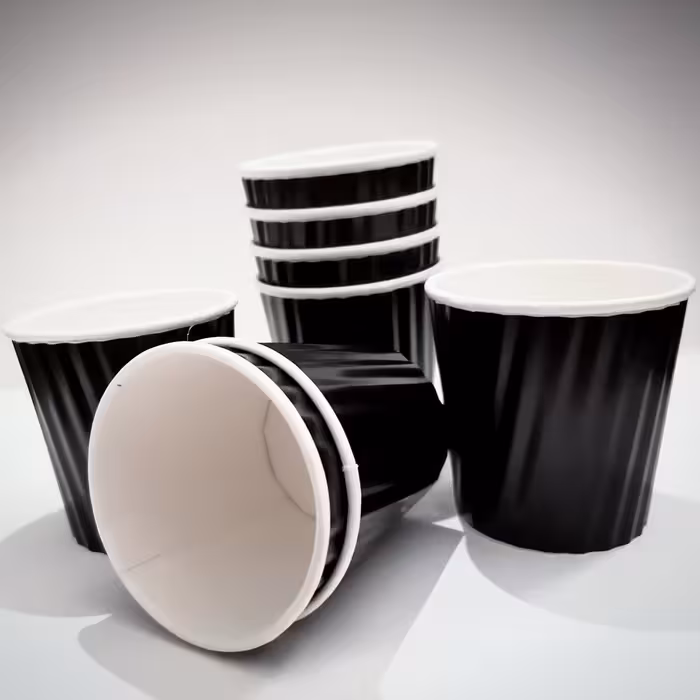 لیوان کاغذی دوجداره کرکره ای  120 سی سی طرح عمومی (بدون درب) 350 عددی