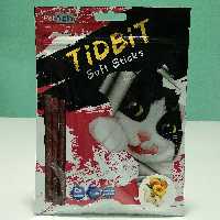 تشویقی 10 عددی مدادی TidBiT مخصوص گربه - طعم مرغ و هلو 