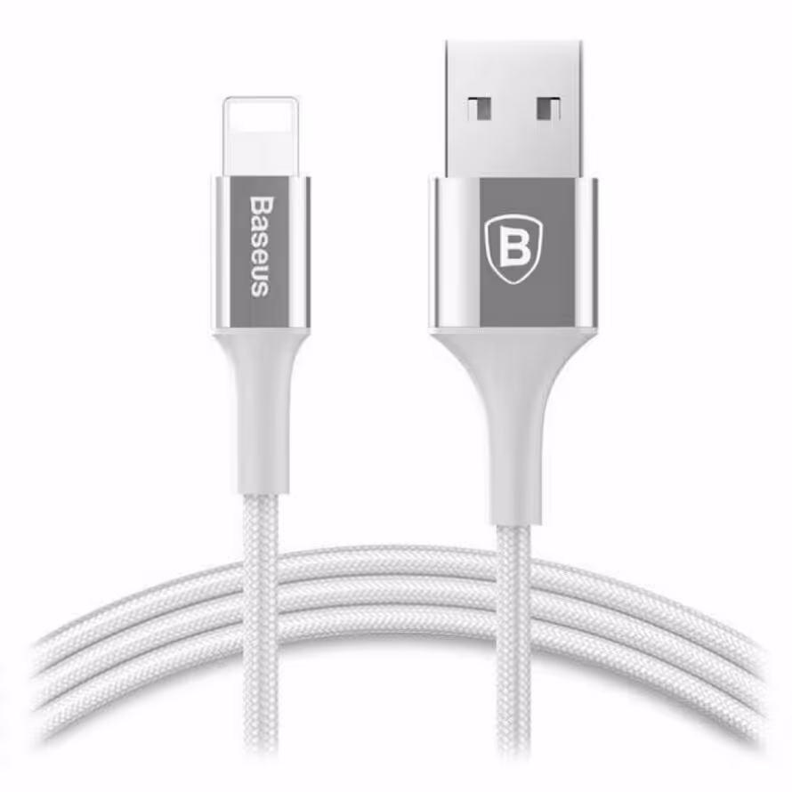 کابل 1 متری Lightning بیسوس Jet Metal Silver Calsy-0S