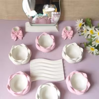 هفت سین سنگ مصنوعی نیلوفر صورتی