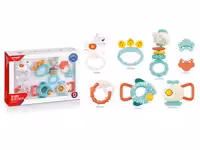 ست جغجغه و دندانگیر نوزادی 7 عددی هانگر huanger